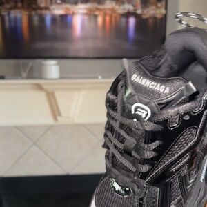 Balenciaga Black Lace-Up Sneakers